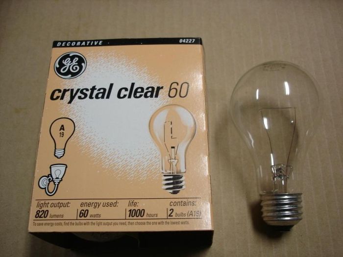 Ge crystal deals clear 60w decorative